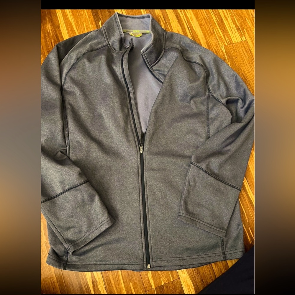 Men's Gray Full-Zip Sweater